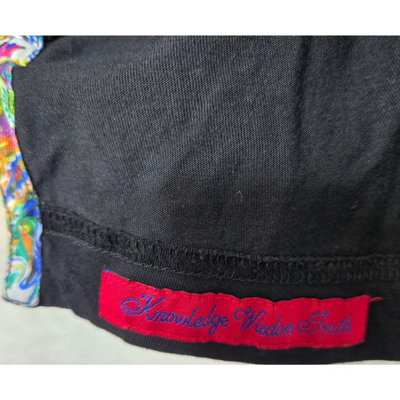 Robert Graham Mens Polo Shirt XL Black Classic Fit Knowledge Wisdom Truth Preppy - Picture 4 of 9